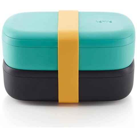 Kit Lunchbox To-go, Nero, turchese - Foto 2