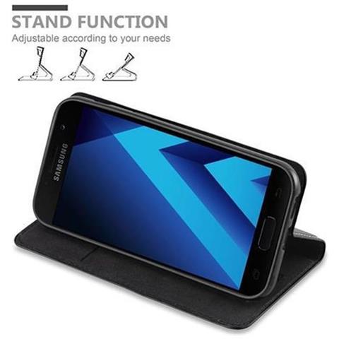 Custodia Compatibile Con Samsung Galaxy A5 2017 In Nero Di Notte - Coperchio Protettiva Con Chiusura Magnetica, Funzione Stand E Tasca Per Le Carte - Foto 2