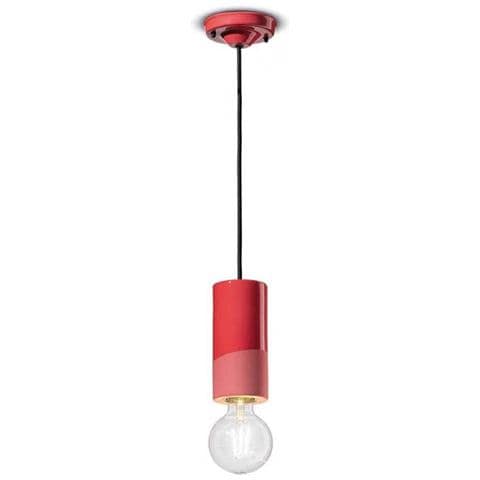 Lampada A Sospensione Decò C2501-roc Colore Rosso - Foto 1