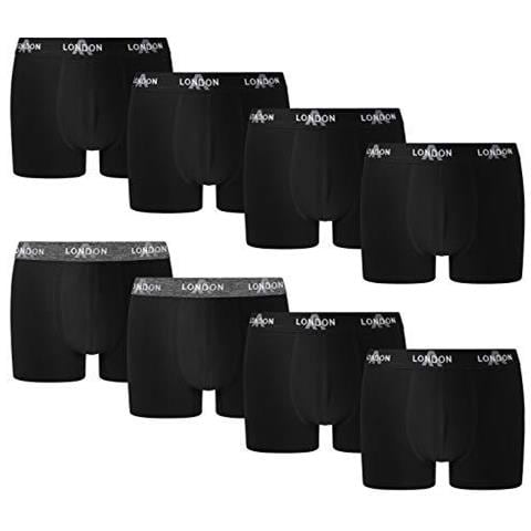 Equipaggiata Boxer Hipsters London Men Di Fm Nero (black 01) S (pack Of 8)  - Foto 1