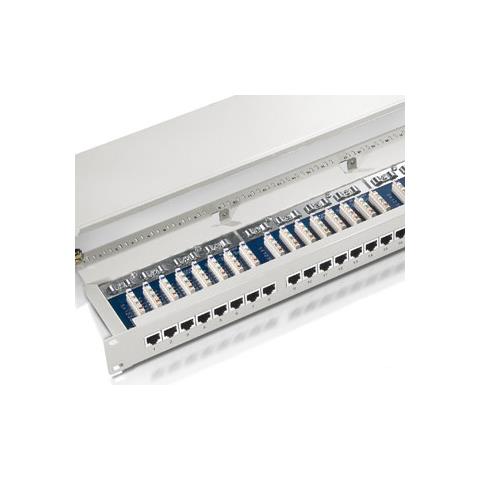 PatchPanel 19" Cat. 5e 24-Port, 1 U, light-grey  - Foto 1
