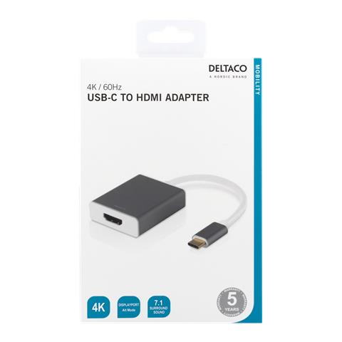 USBC-HDMI9 cavo e adattatore video 0,2 m USB tipo-C HDMI Grigio - Foto 2