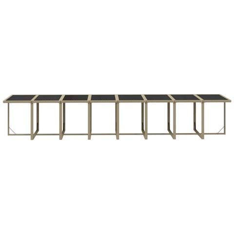 Set Da Pranzo Per Giardino 17pz Con Cuscini In Polyrattan Beige - Foto 9