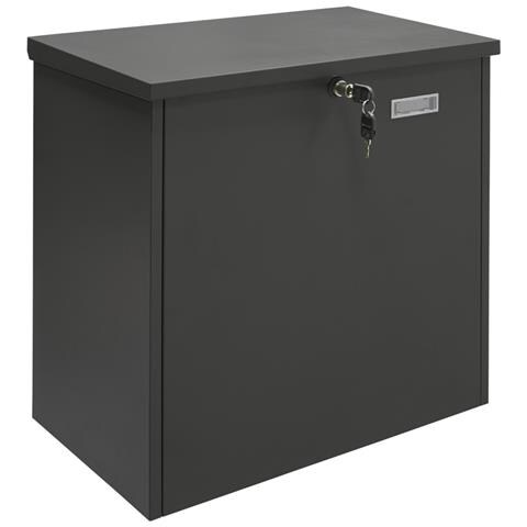 Bigpack Base Ep2104 Cassetta Postale In Acciaio Per Posta E Pacchi Molto Grandi, Cassetta Deposito Pacchi, Nera - Foto 1