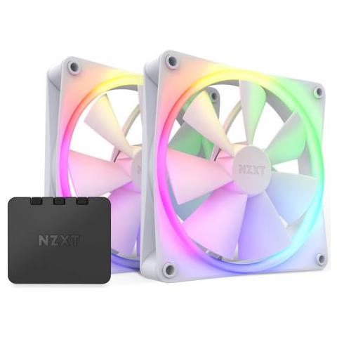Nzxt F140 Rgb Twin Case Per Computer, Processore Ventilatore 14 Cm Bianco 2 Pz (nzxt X2 F140 Rgb 140mm Fan & Rgb Lightin - Foto 2