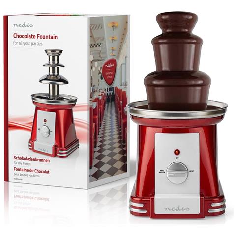Fontana Di Cioccolato Party 90w 3 Livelli Lavabile Acciaio Inox Rossa - Foto 1