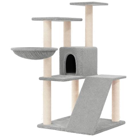 Albero Per Gatti Con Tiragraffi In Sisal Grigio Chiaro 94 Cm - Foto 1