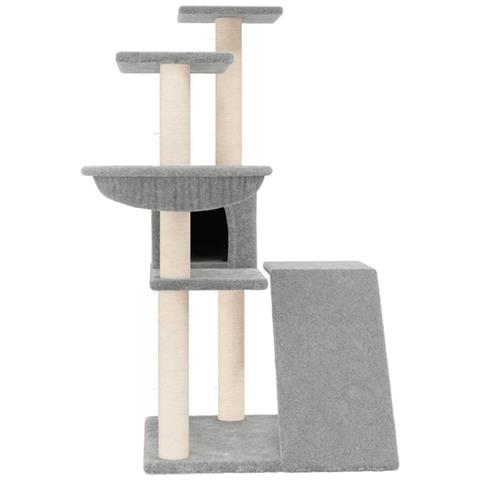 Albero Per Gatti Con Tiragraffi In Sisal Grigio Chiaro 94 Cm - Foto 2