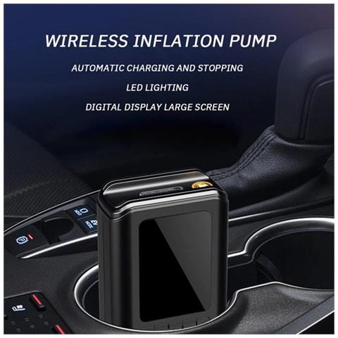 Compressore Portatile Con Display Digitale Gonfiatore Per Bici Auto Pneumatici - Foto 2