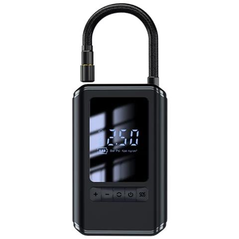 Compressore Portatile Con Display Digitale Gonfiatore Per Bici Auto Pneumatici - Foto 5