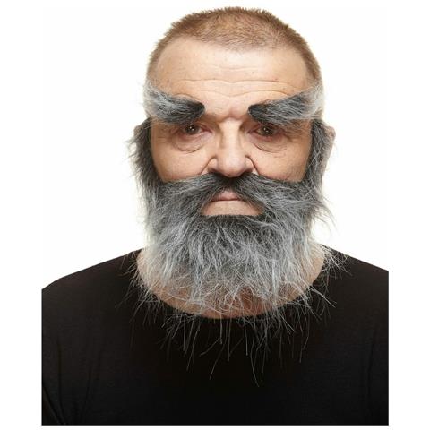 Peli Facciali Finti My Other Me Grigio Taglia Unica - Foto 1