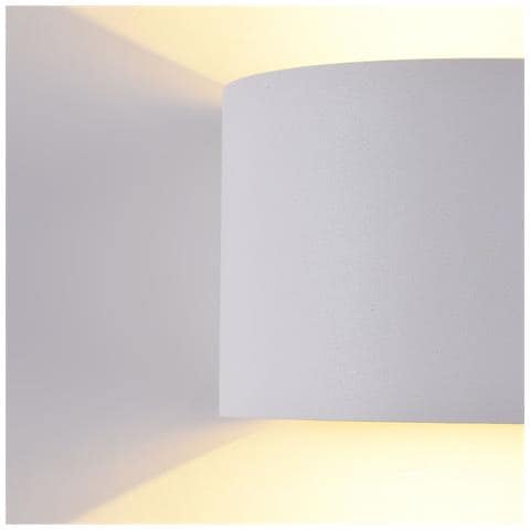 Lampada Da Parete Moderna Da Esterno Metallo Bianco Led 6w Ip54 - Foto 2