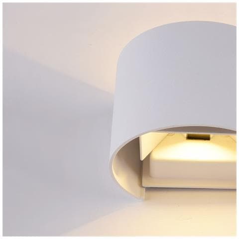 Lampada Da Parete Moderna Da Esterno Metallo Bianco Led 6w Ip54 - Foto 3