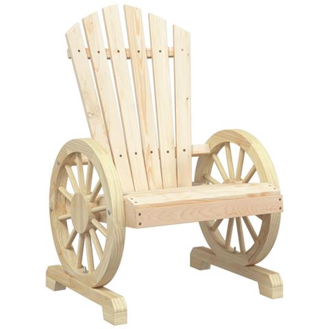 Sedia da Giardino Adirondack in Legno Massello di Abete - Foto 2