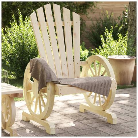 Sedia Adirondack Con Ottomana In Legno Massello Di Abete - Verde, Per Giardino E Patio - Foto 7