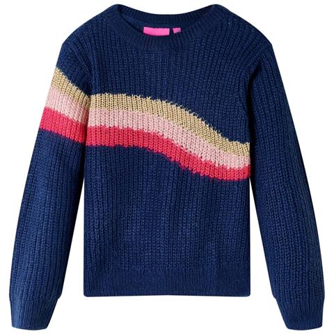 Maglione Per Bambini Lavorato A Maglia Blu Marino 104 - Foto 1