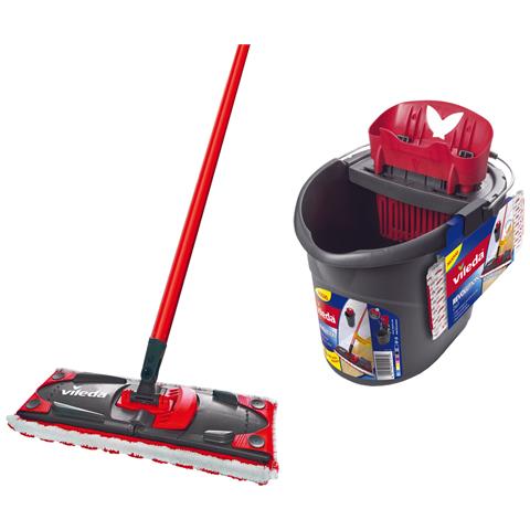 Vileda Supermocio Revolution Completo Di Secchio Con Strizzatore E Spazzolone Con Panno Microfibra Sistema Box - Foto 1