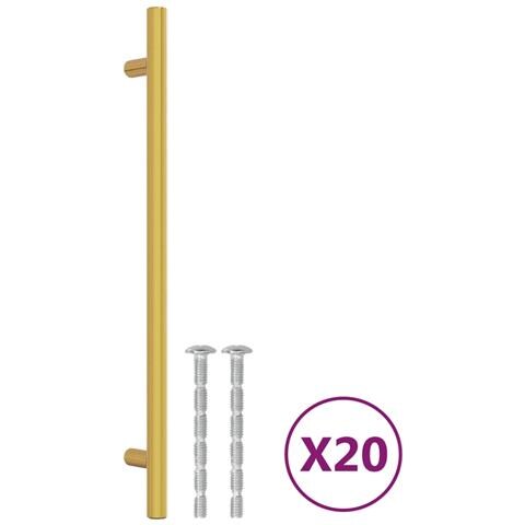 Maniglie per Mobili 20 pz Oro 224 mm in Acciaio Inox - Foto 2