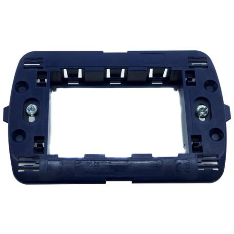 Supporto Placca Interruttori Interruttore Muro Blu 3 Posti Compatibile Cl 118 - Foto 1