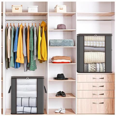 Borsa Portaoggetti Per Trapunte Di Grande Capacità Con Manici Grey - Foto 2