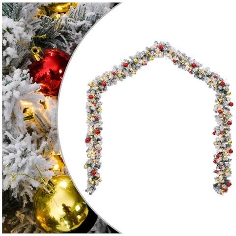 Ghirlanda Di Natale Con Palline E Luci Led Verde 20 M Pvc - Foto 1