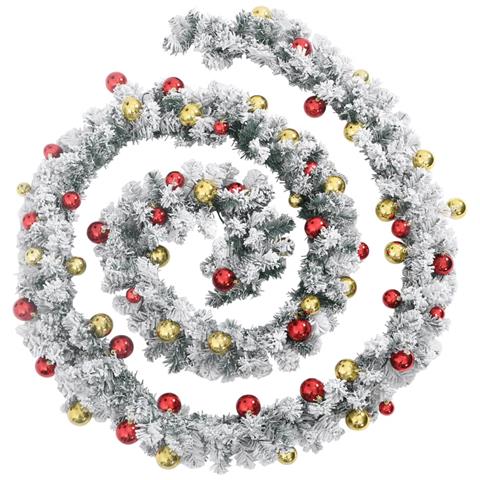 Ghirlanda Di Natale Con Palline E Luci Led Verde 20 M Pvc - Foto 2