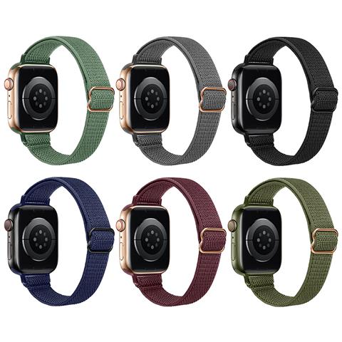 Set Da 6 Cinturini P. Apple Watch 42/44/45/49 Mm Revolt 02 Range Nylon, Multicolore - Foto 1