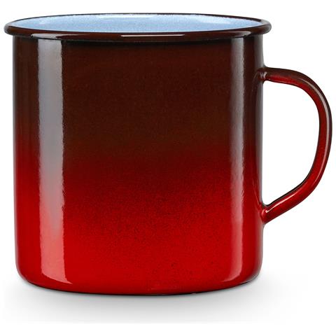 Ignea Tazza Campeggio 8 Cm Mug In Acciaio Smaltato 0,40 Ml, Picnic, Viaggio, Vintage Rosso - Foto 1