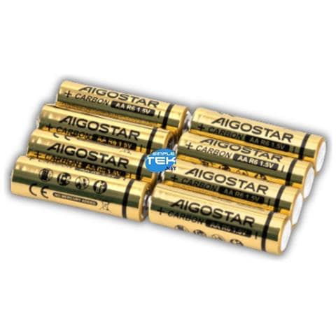 8 X Batterie Aa R6 1.5v Non Ricaricabili Stilo Carbonio Lr6 Batteria Pile - Foto 2