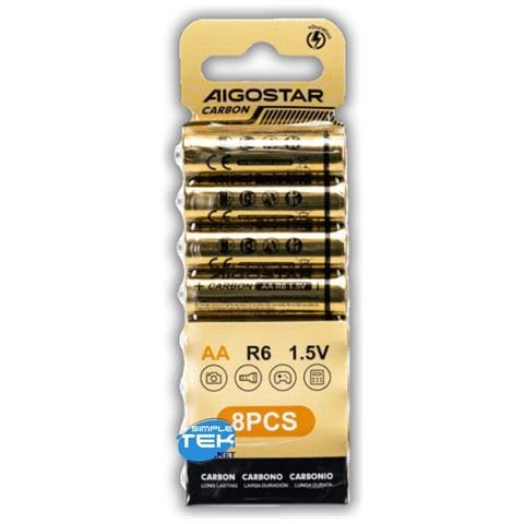 8 X Batterie Aa R6 1.5v Non Ricaricabili Stilo Carbonio Lr6 Batteria Pile - Foto 1