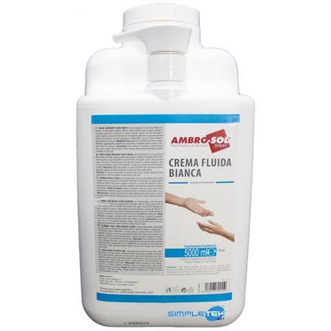 Crema Lavamani Bianca Fluida Con Tappo Dosatore 5lt 5 Litri Detergente Mani - Foto 1