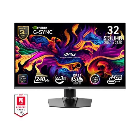 Monitor 31.5" QD-OLED Gaming MPG 322URX 4K Ultra HD 3840 x 2160 Pixel Tempo di Risposta 0,03 ms Frequenza di Aggiornamento 240 (Hz) - Foto 1