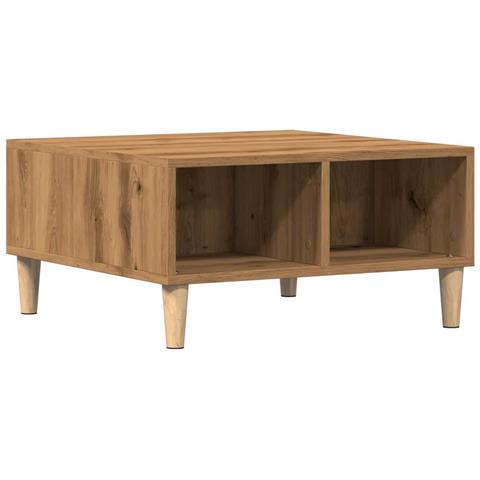 Tavolino Da Salotto Artigianale 60x60x30 Cm Legno Multistrato - Foto 2