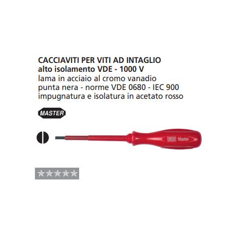 Oreca- Cacciaviti Per Viti Ad Intaglio Alto Isolamento Vde-1000v Mm 5,5x125 - Foto 1
