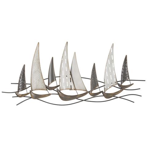 Decorazione In Metallo 3d Barche 5 - Multicolore - Metallo - 100x3x44 Cm - Foto 1