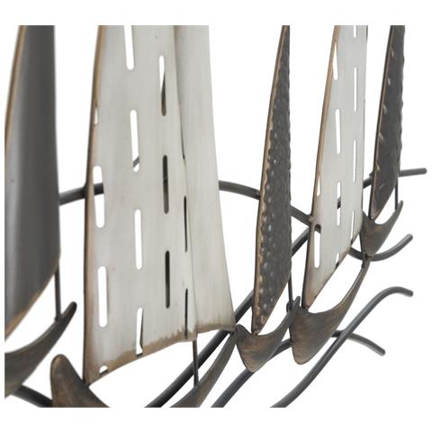 Decorazione In Metallo 3d Barche 5 - Multicolore - Metallo - 100x3x44 Cm - Foto 2