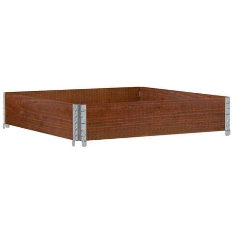 Fioriera Da Giardino Marrone 100x100 Cm Legno Massello Di Pino - Foto 1