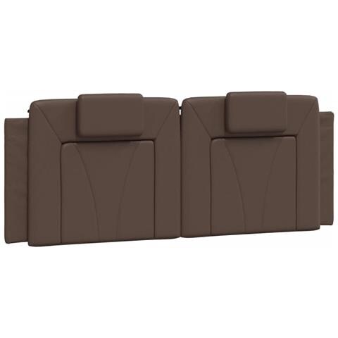 Cuscino Testiera Viana Marrone 140 Cm In Similpelle - Foto 1