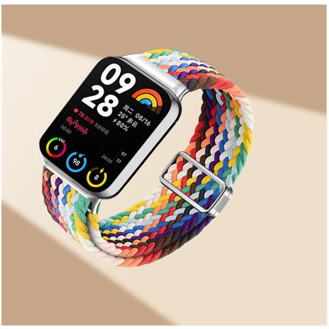 Cinturino Xiaomi Band 9 Pro Rainbow In Nylon Intrecciato - Chiusura Magnetica 2.0 Migliorata Redmi Watch5 Attivo - Foto 2