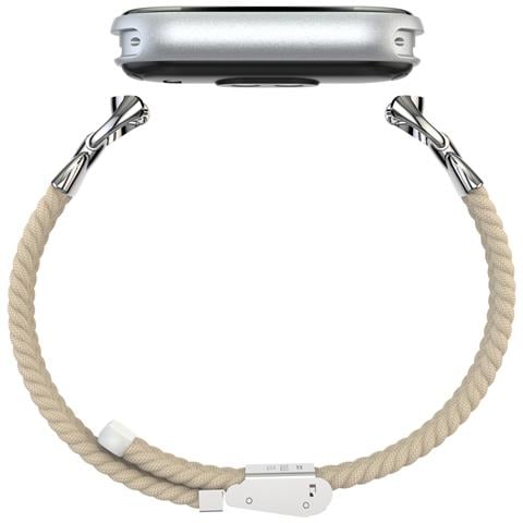 Elegante Cinturino Con Fibbia Intrecciata Per Xiaomi Mi Band 9/10 Apricot - Foto 5