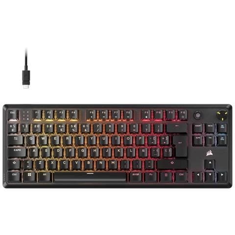 K70 CORE TKL tastiera Gaming USB QWERTY Spagnolo Nero - Foto 1