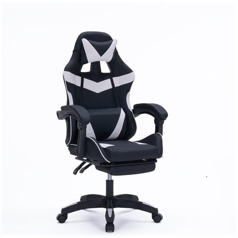 Altair Sedia Da Gioco Ergonomica Reclinabile Bianca E Nera - Foto 2