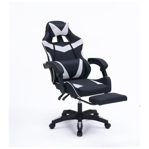 Altair Sedia Da Gioco Ergonomica Reclinabile Bianca E Nera - Foto 1