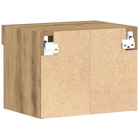 Armadi da parete con luci a LED 2 pezzi Rovere Artigianale 40x30x30 cm - Foto 9