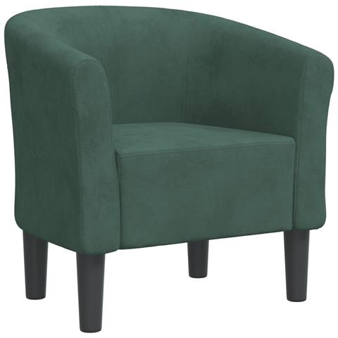 Poltrona Cabriolet Verde Scuro in Velluto - Foto 1