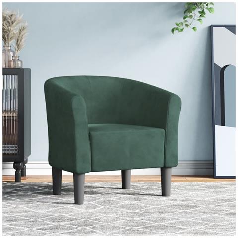 Poltrona Cabriolet Verde Scuro in Velluto - Foto 2