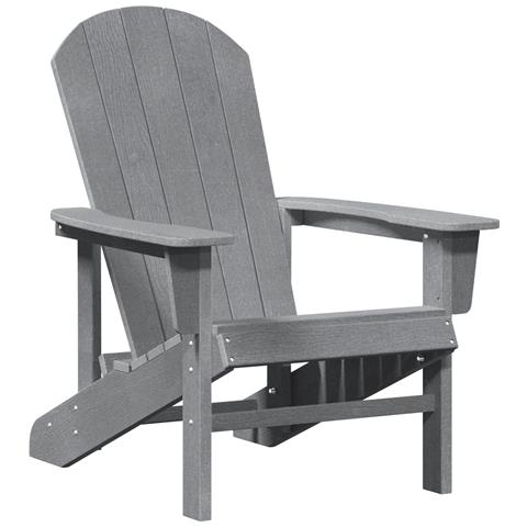 Sedia Adirondack grigio chiaro 74x82x91 cm HDPE - Foto 1