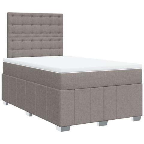 Giroletto a Molle con Materasso Tortora 120x190 cm in Tessuto - Foto 1