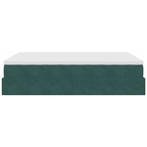 Struttura Letto Pouf con Materasso 140x200 cm in Velluto - Foto 9