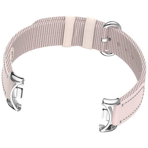 Cinturino Color Albicocca Compatibile Con Xiaomi Band 10/9/8 - Nylon Intrecciato E Tela - Foto 3